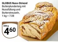 Nuss-Striezel Butterplunderteig mit Nussfüllung und Butterstreuseln