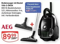 AEG - Bodensauger mit Beutel VX6-2-ÖKÖX