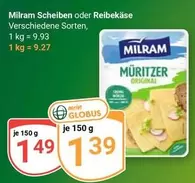 Milram Scheiben oder Reibekäse Verschiedene Sorten
