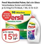 Waschmittel Pulver, Gel oder Discs