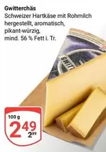 Gwitterchäs Schweizer Hartkäse