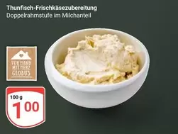 Hand - Thunfisch-Frischkäsezubereitung