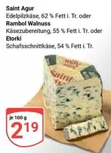 Edelpilzkäse, Rambol Walnuss, Schafsschnittkäse
