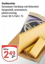 Gwitterchäs Schweizer Hartkäse