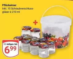 Pflückeimer inkl. 10 Schraubverschlussgläser
