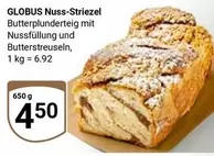 Nuss-Striezel Butterplunderteig mit Nussfüllung und Butterstreuseln