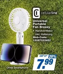 Universal Portable Fan Breezy, Handventilator inkl. Halterung, Web-Code: 15087022452