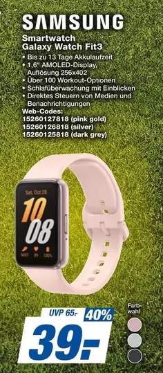 Samsung - Smartwatch Galaxy Watch Fit3