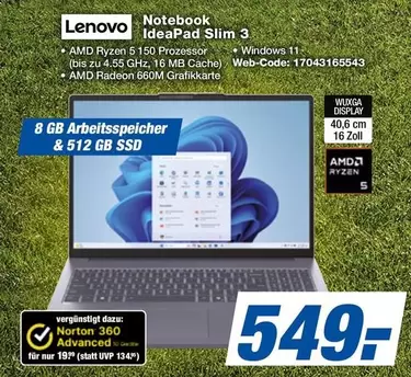 Lenovo - Ideapad Slim 3 Notebook