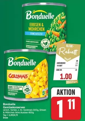 Bonduelle - Erbsen & Möhren, Goldmais
