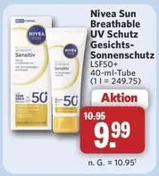 Nivea - Sun Breathable UV Schutz Gesichts-Sonnenschutz LSF50+