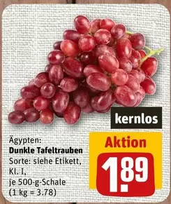 Dunkle Tafeltrauben