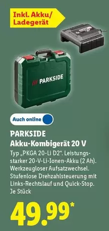 Akku-Kombigerät 20 V Typ "PKGA 20-Li D2"