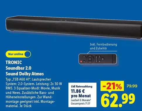 Soundbar 2.0 Sound Dolby Atmos