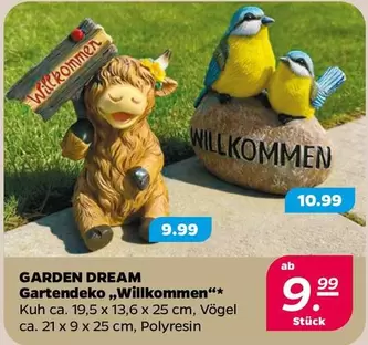 Gartendeko "Willkommen"