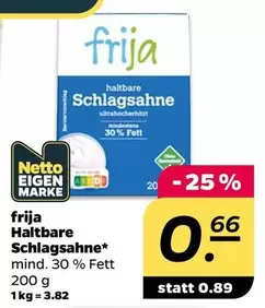 Haltbare Schlagsahne