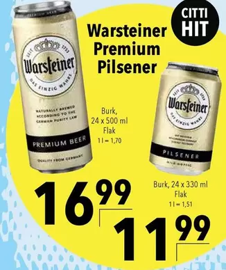 Warsteiner - Premium Pilsener