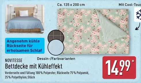 Bettdecke mit Kühleffekt