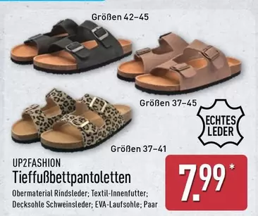 Tieffußbettpantoletten