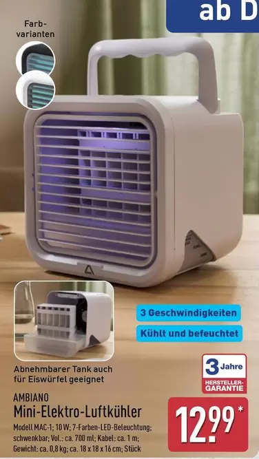 Mini-Elektro-Luftkühler