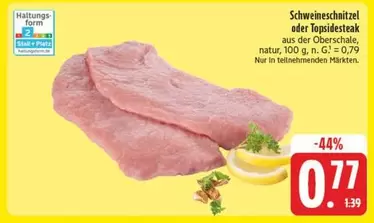 Schweineschnitzel oder Topsidessteak