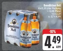 Benediktiner Hell 6x0,33 Liter Packung