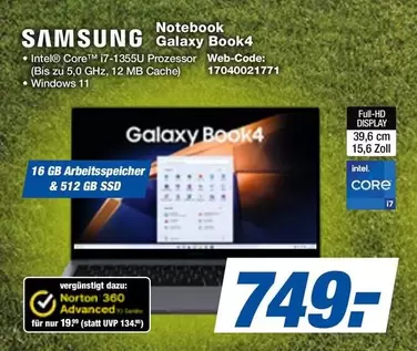 Samsung - Notebook Galaxy Book4