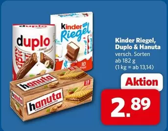 Kinder -  Riegel, Duplo & Hanuta