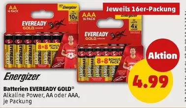 Eveready - Batterien EVEREADY GOLD Alkaline Power, AA oder AAA