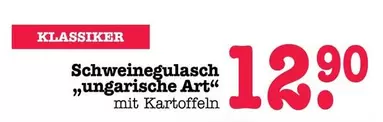 Schweinegulasch „ungarische Art“ mit Kartoffeln