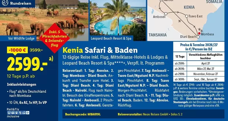 Hp - Kenia Safari & Baden
