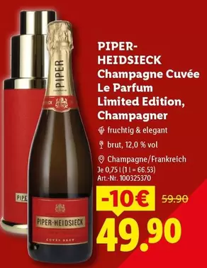 Champagne Cuvée Le Parfum Limited Edition, Champagner