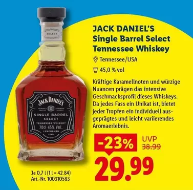 Jack Daniel's - Single Barrel Select Tennessee Whiskey