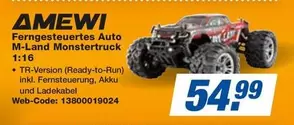 Ferngesteuertes Auto M-Land Monstertruck 1:16