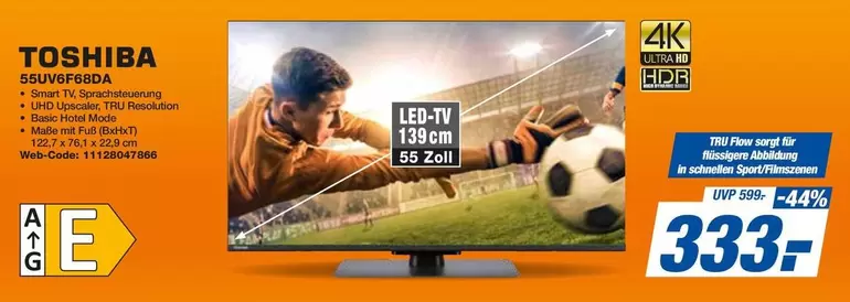 Toshiba - LED-TV 139cm 55 Zoll