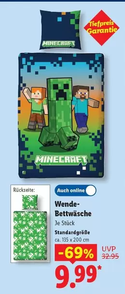Minecraft - Wende-Bettwäsche