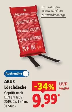 Löschdecke