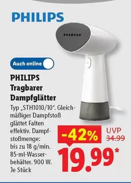 Philips - Tragbarer Dampfglätter Typ STH1010/10