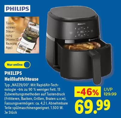 Philips - Heißluftfritteuse Typ NA229/00