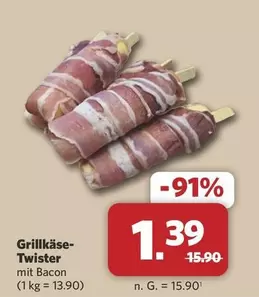 Twister - Grillkäse- mit Bacon