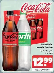 Coca Cola - Coca-Cola, versch. Sorten