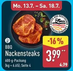 BBQ Nackensteaks