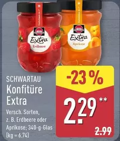 Konfitüre Extra Erdbeere oder Aprikose
