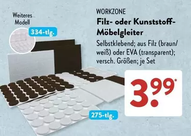 Braun - Filz- oder Kunststoff-Möbelgleiter