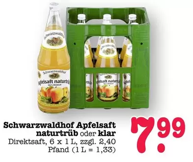 Apfelsaft naturtrüb oder klar