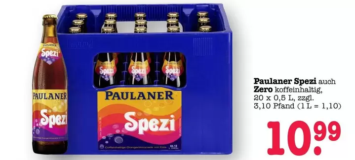 Paulaner - Spezi auch Zero koffeinhaltig
