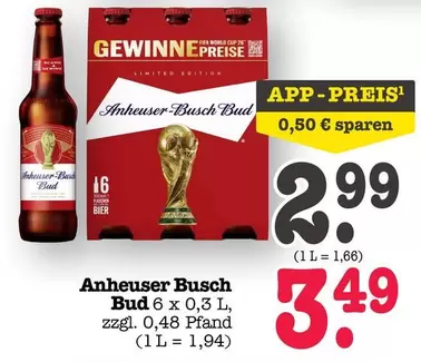 Bud 6 x 0,3 L