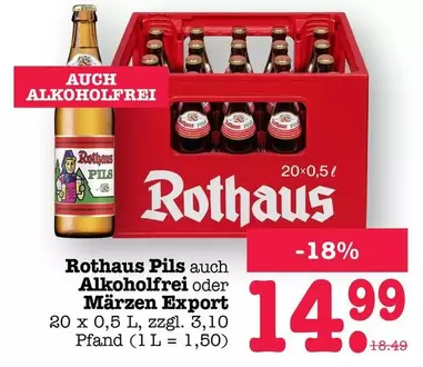 Rothaus Pils auch Alkoholfrei oder Märzen Export