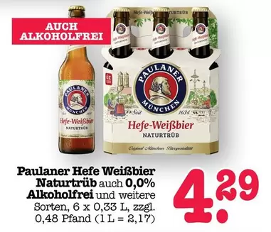 Paulaner - Hefe Weißbier Naturtrüb alkoholfrei