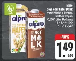 Soya oder Hafer Drink
